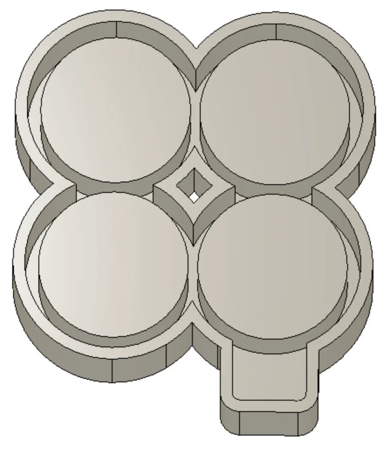 4 Cavity 2 In Round Venties TB MOLDS 4-cavity-2-in-round-venties-tb-molds
