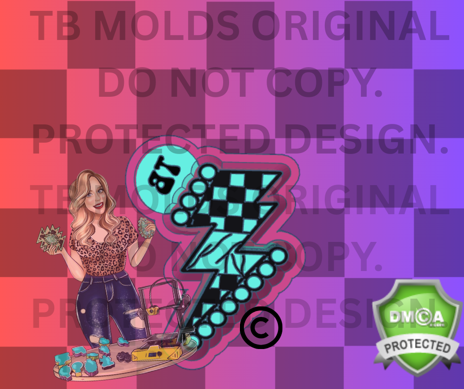 TURQUOISE CHECKERED BOLT TB ORIGINAL