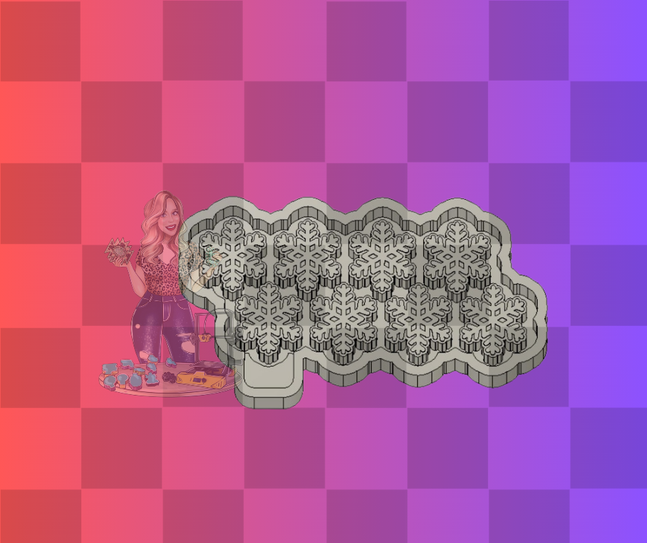 Snow flake wax melt mold