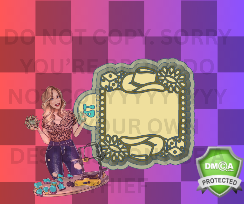 COWBOY HAT FRAME W/ CARDTOCK CUT FILE