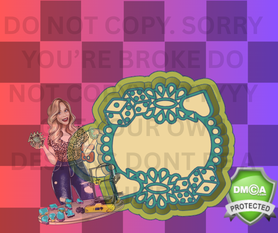 CONCHO DICE FRAME W/ CARDSTOCK CUT FILE