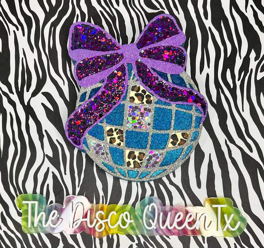 Disco ball with bow