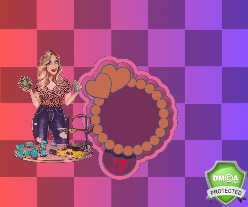 PEARLS & HEART CARDSTOCK MOLD