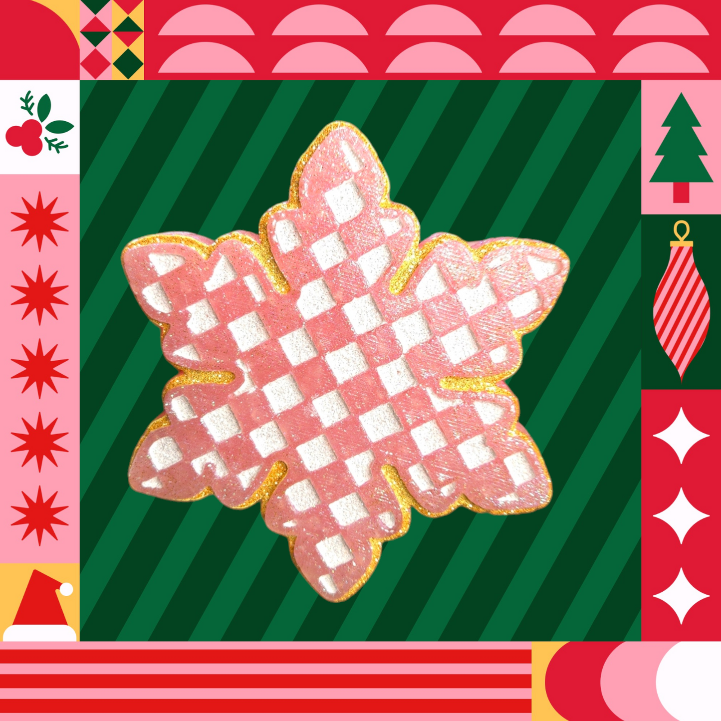 Checkered snowflake