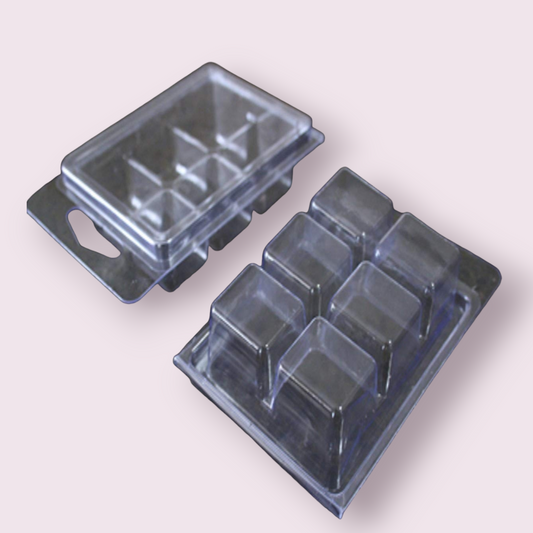 6 cavity wax clamshell