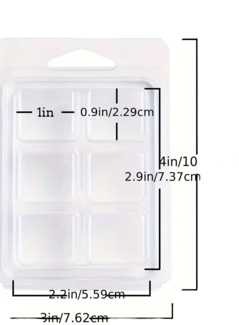 6 cavity wax clamshell