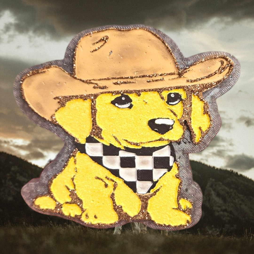 Cowboy dog with bandana