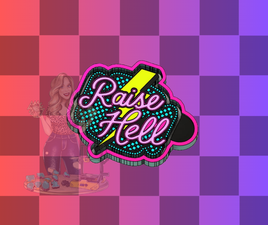 Raise hell checkered
