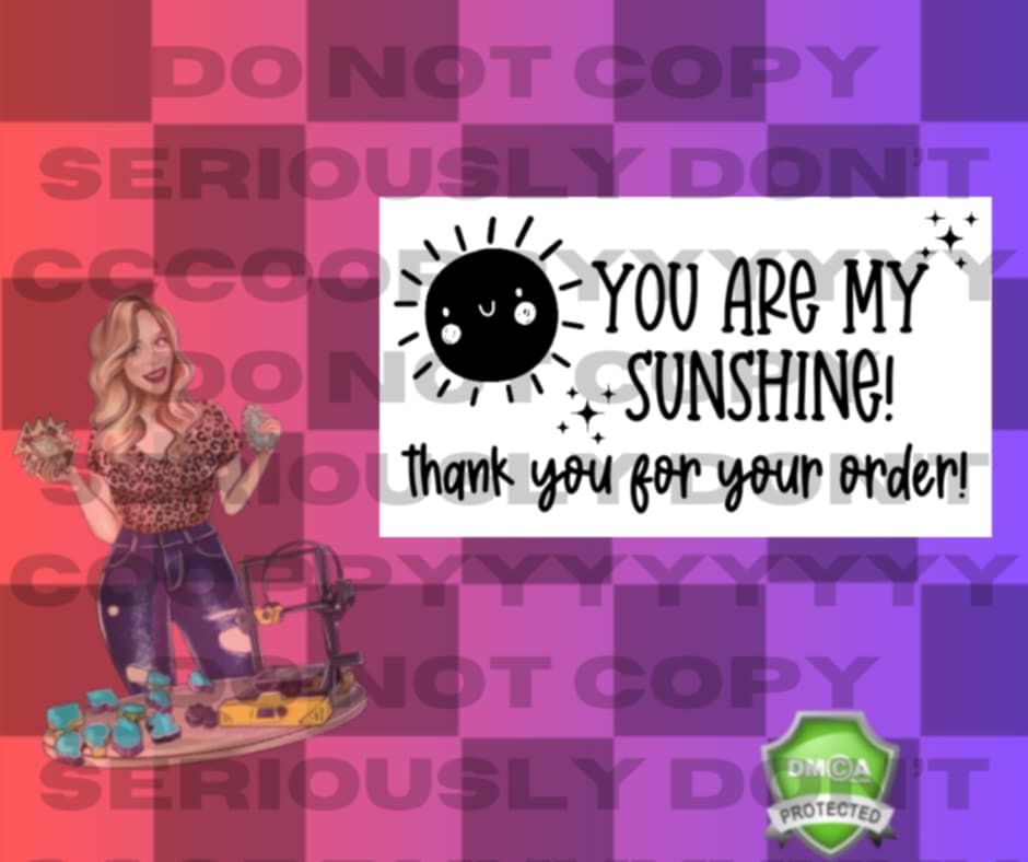 You are my sunshine Label