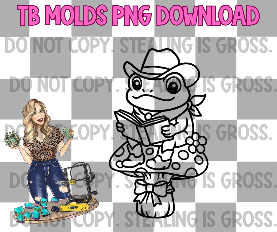 Reading Frog PNG
