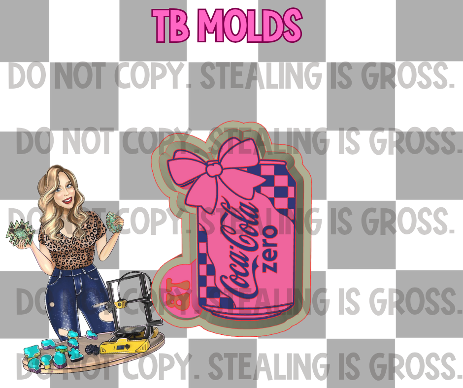 Checkered coke zero with bow