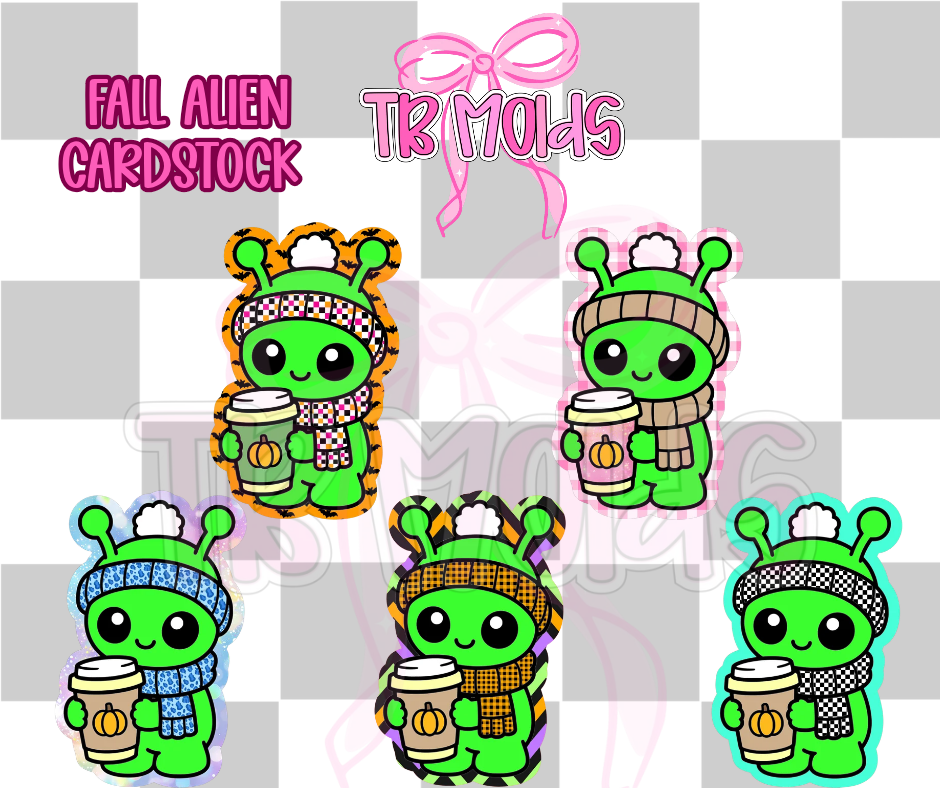 Fall alien - TB MOLDS mixed grab bag cardstock