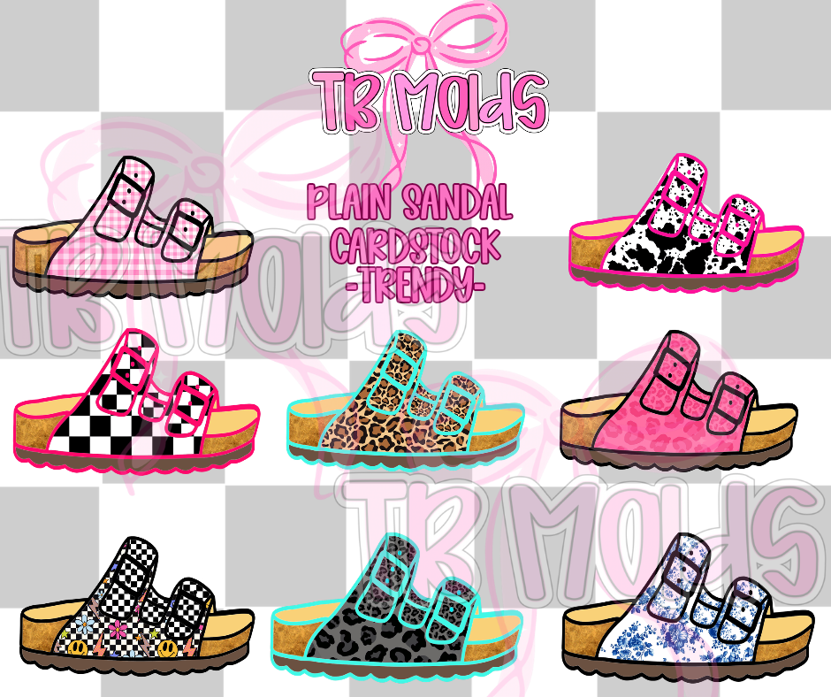 Plain sandal- TB MOLDS mixed grab bag cardstock