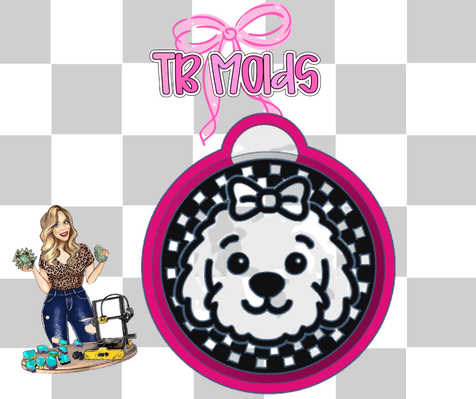 Round checkered doodle