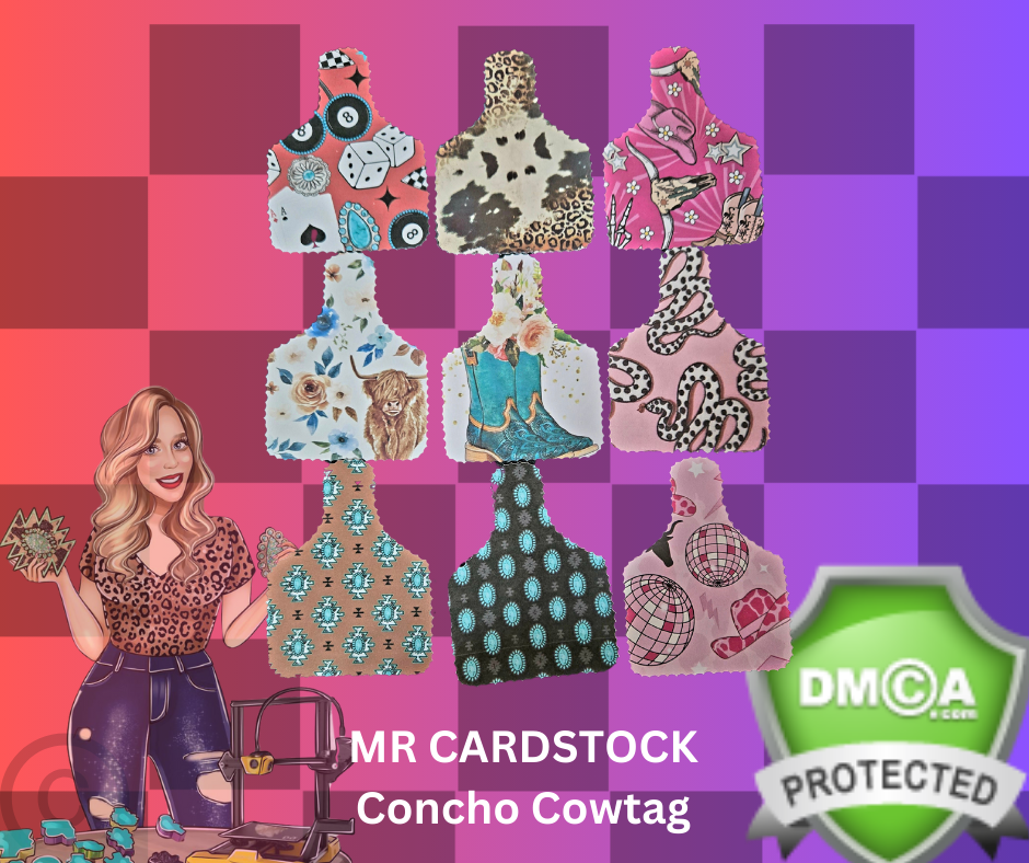 Concho cowtag cardstock MR CARDSTOCK