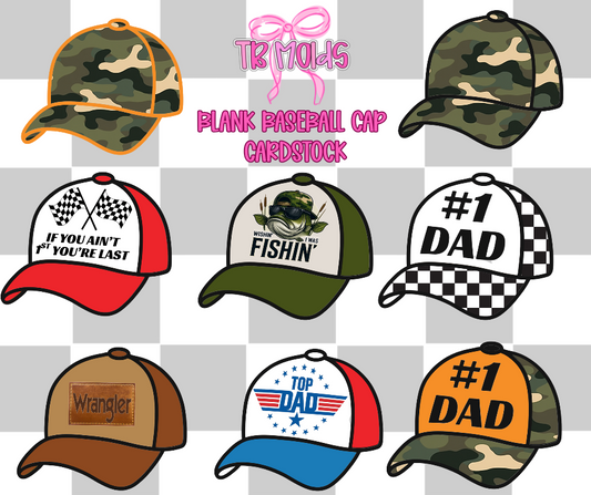 Blank Baseball Cap TB MOLDS mixed grab bag cardstock