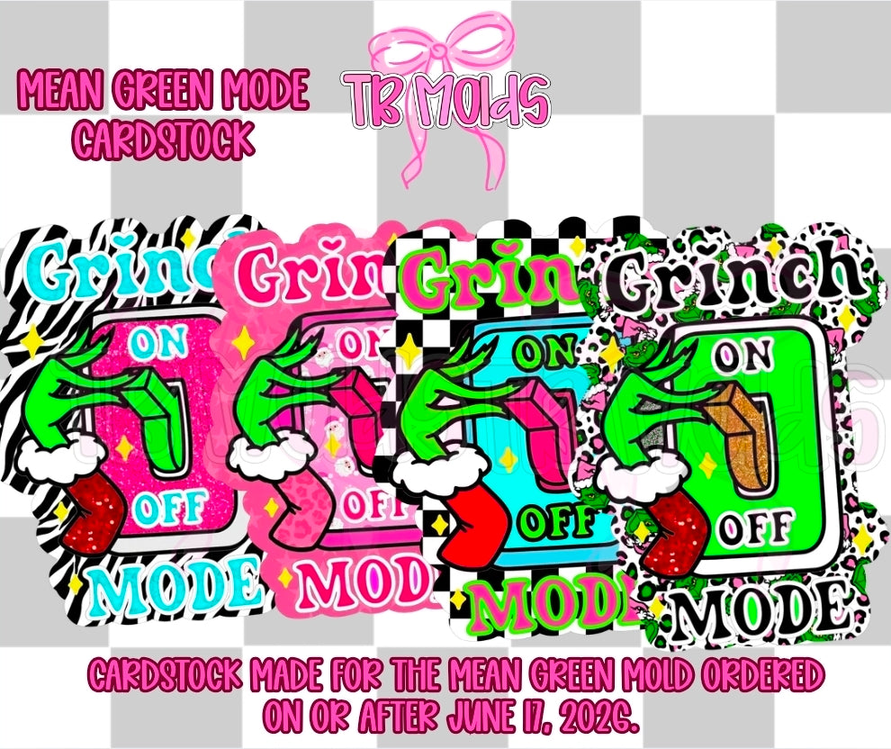 Mean Green Mode - TB MOLDS mixed grab bag cardstock