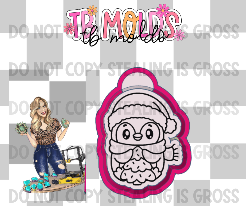 Penguin holding tree