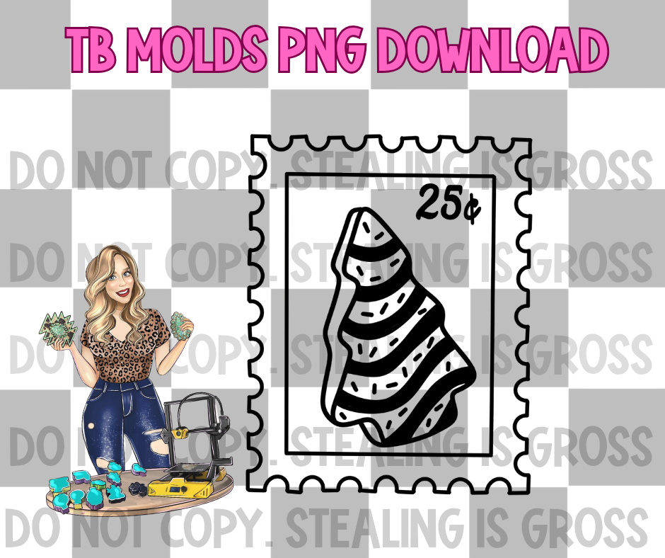 Tree cake stamp PNG