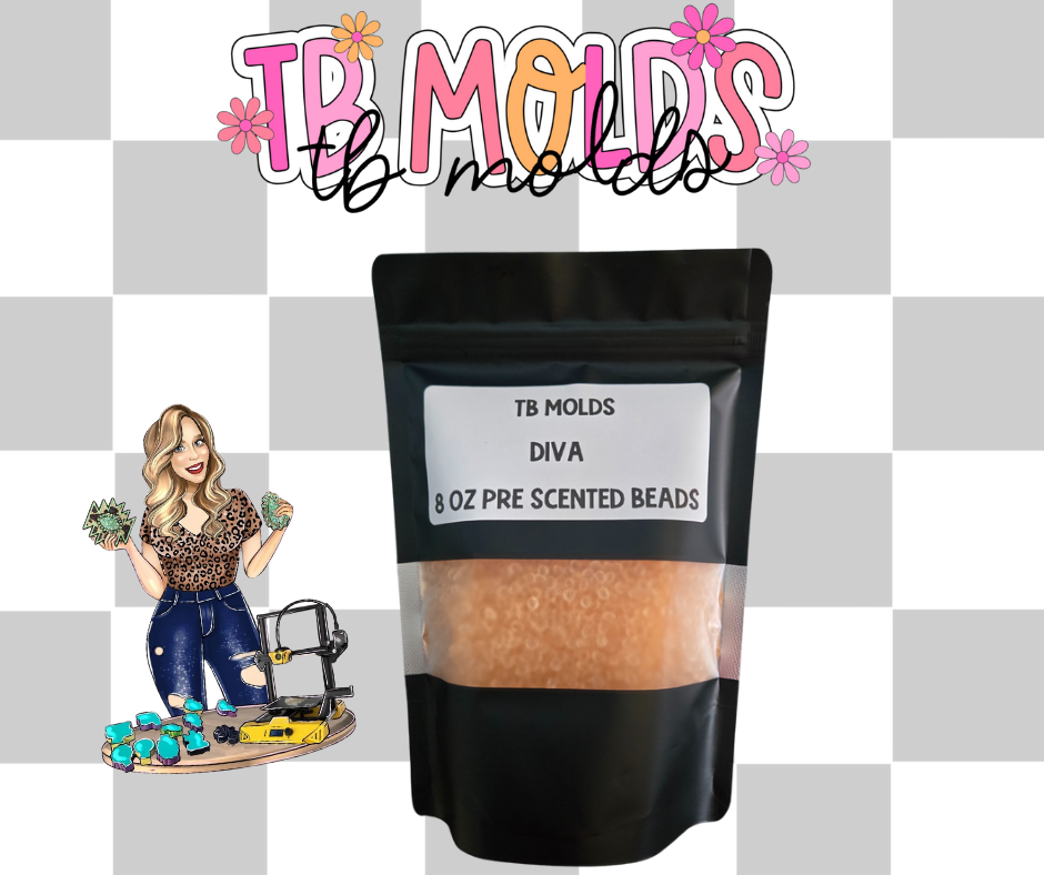 8 oz pre scented beads- Diva Girl