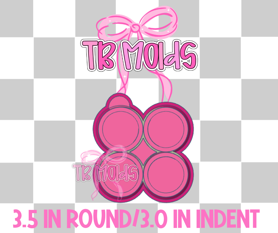 3.5 in round/ 3.0 in indent