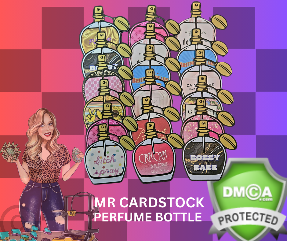 Perfume bottle cardstock MR CARDSTOCK