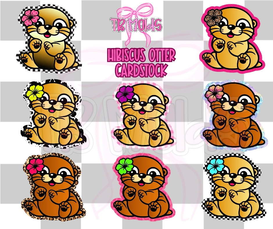 Hibiscus otter-TB MOLDS mixed grab bag cardstock