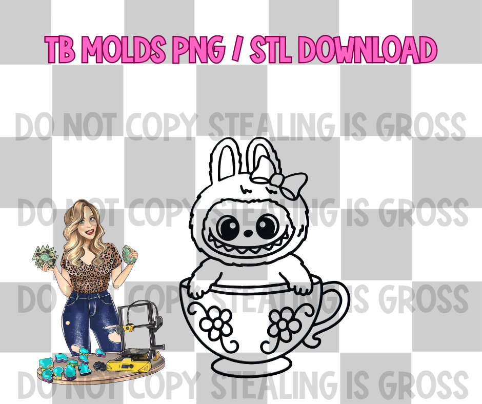 Bubu teacup PNG STL