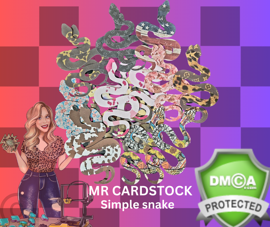 Simple snake cardstock MR CARDSTOCK