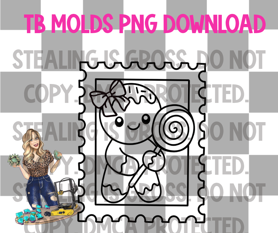 Ginger stamp PNG