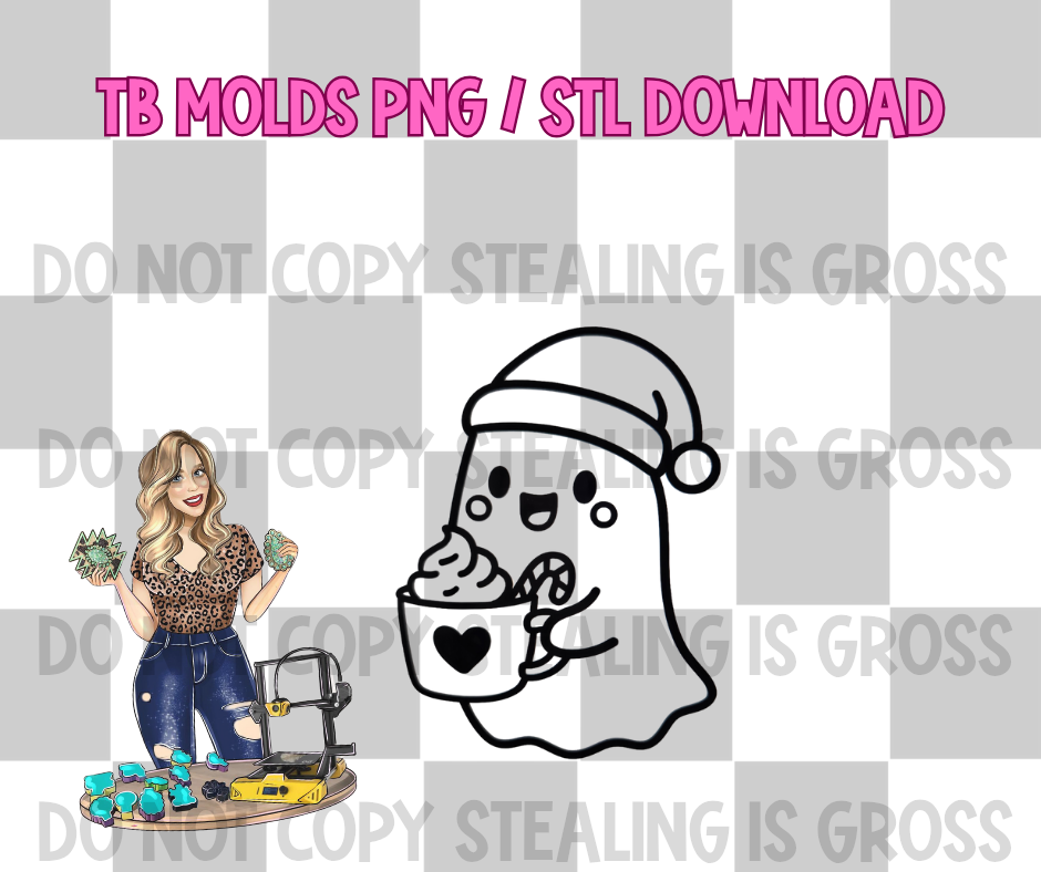 Hot cocoa ghosty PNG STL