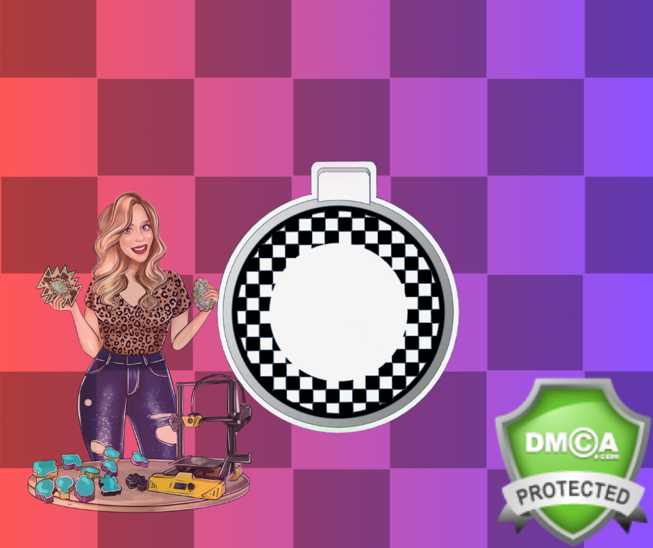 Round checkered frame