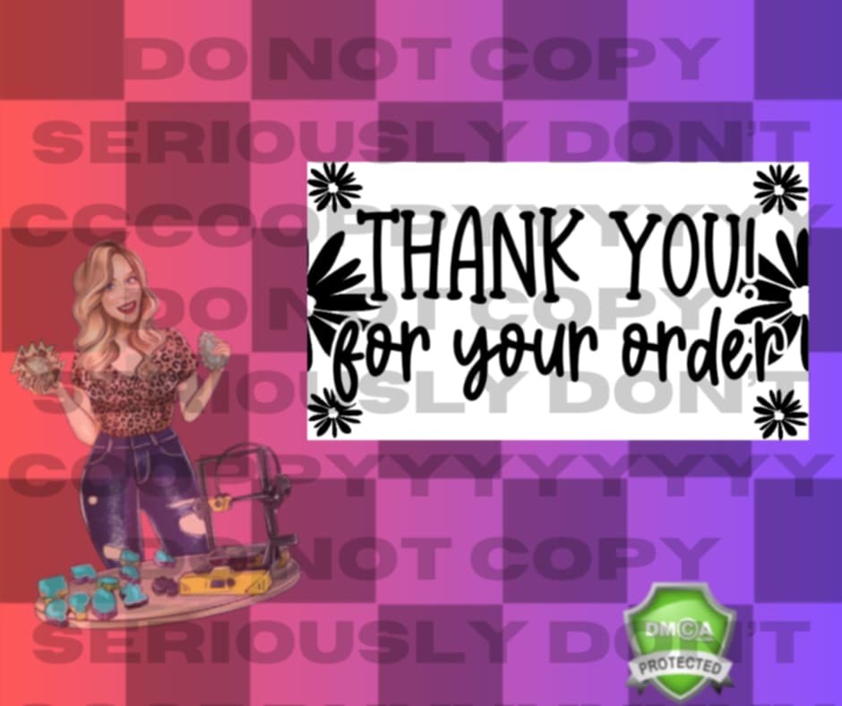 Thank you Label flowers