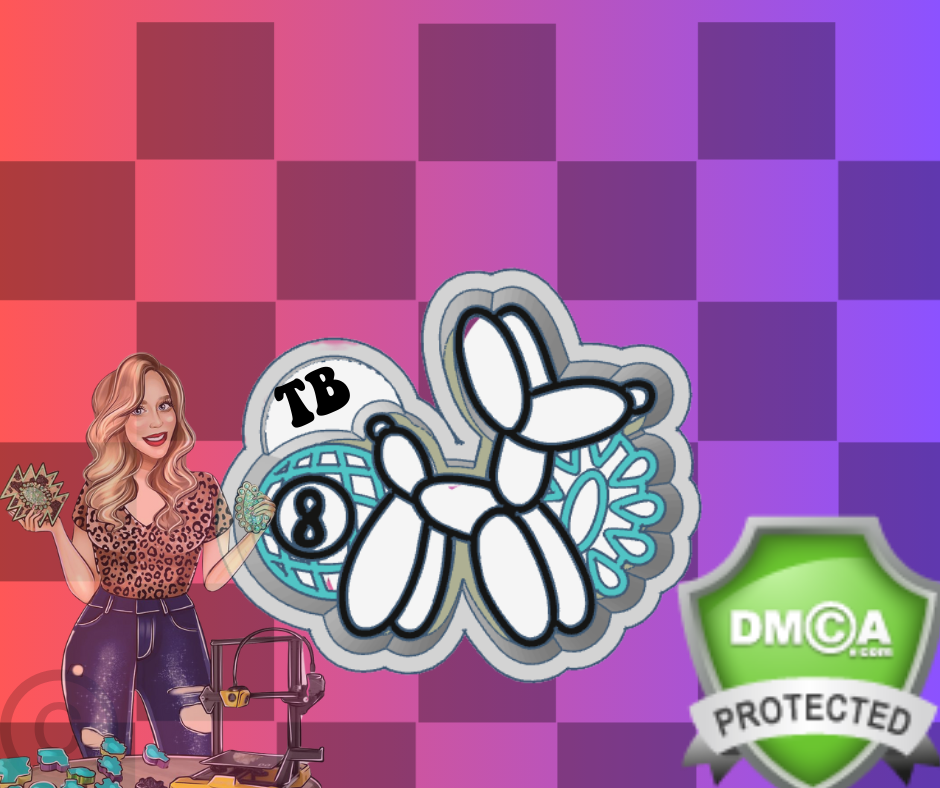 Concho 8 ball balloon dog