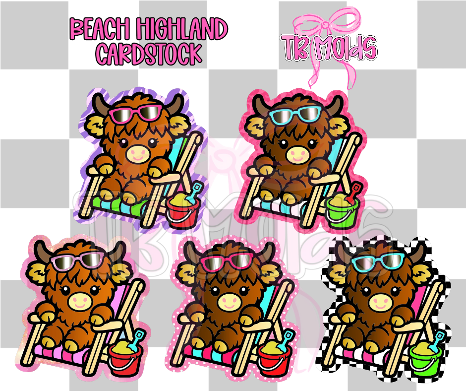Beach highland - TB MOLDS mixed grab bag cardstock