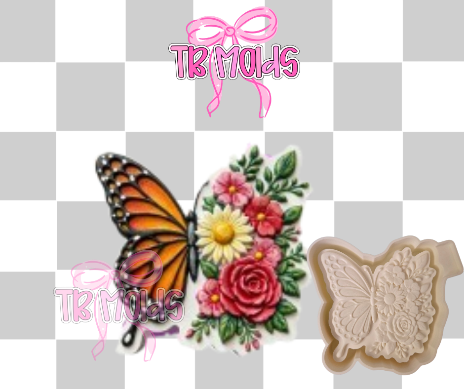 3d floral butterfly