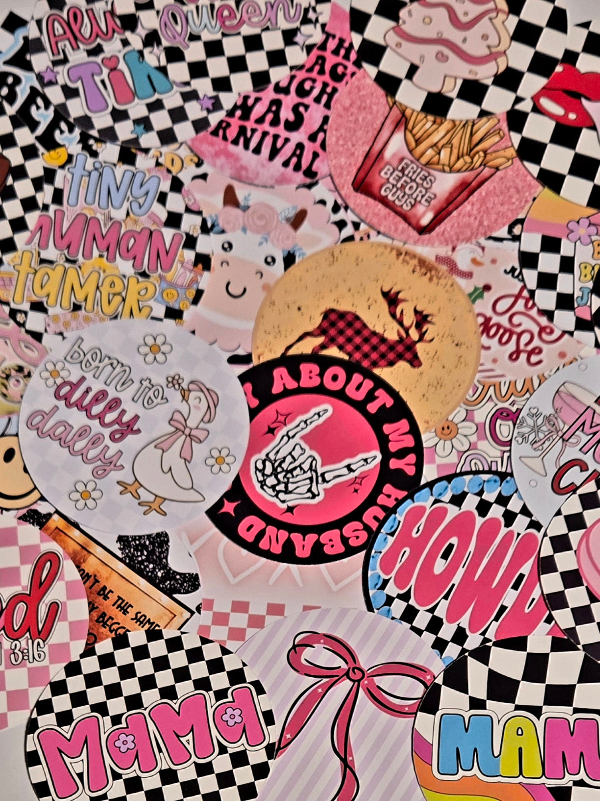 25 ct--3 inch Card Stock Round Grab Bags