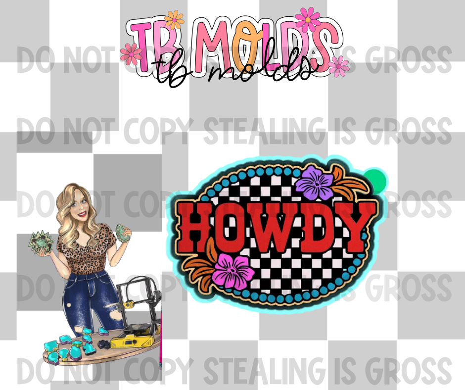 Tooled checkered howdy