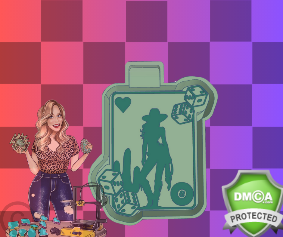 COWGIRL PLAYING CARD