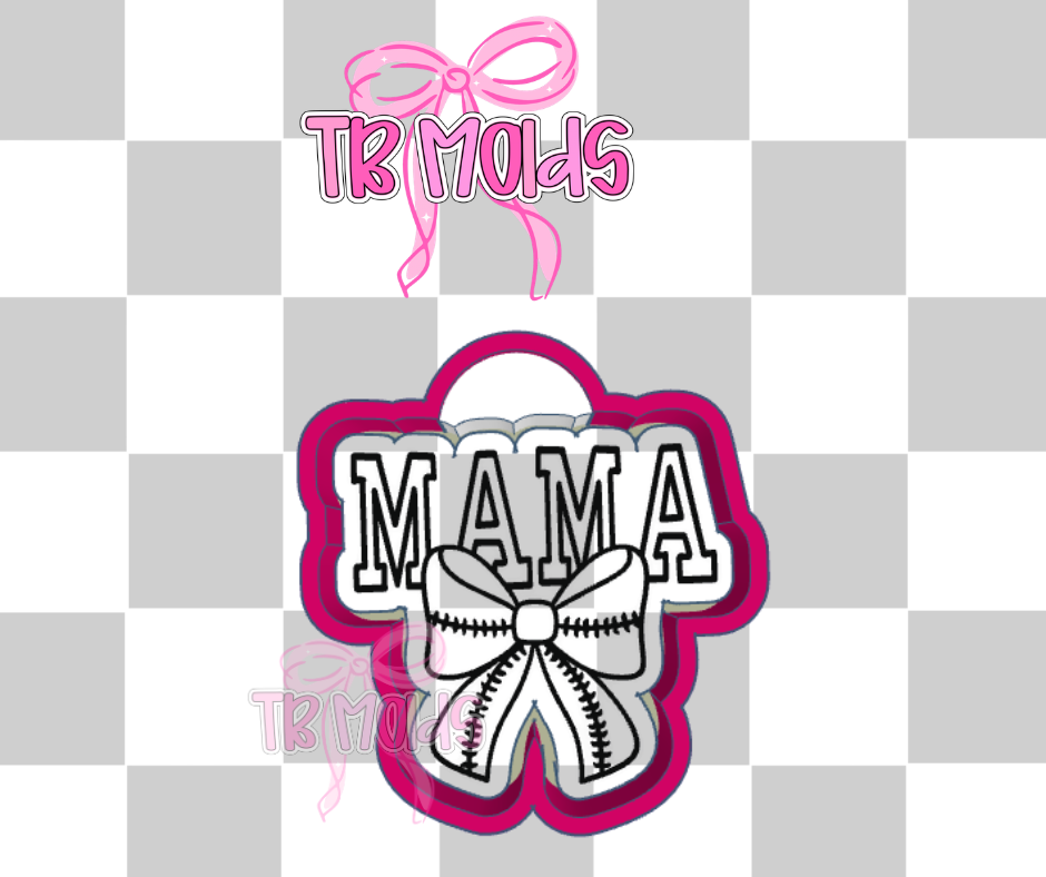 Baseball mama with bow