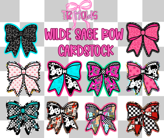 Wilde sage bow TB MOLDS mixed grab bag cardstock