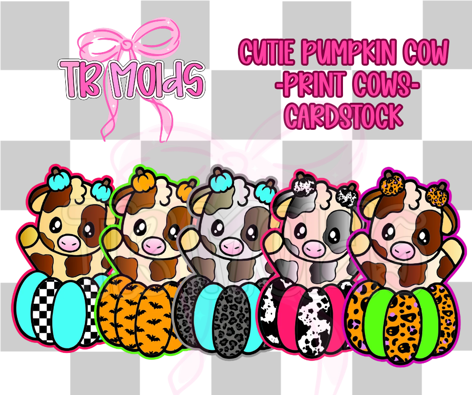 Cutie pumpkin cow-TB MOLDS mixed grab bag cardstock