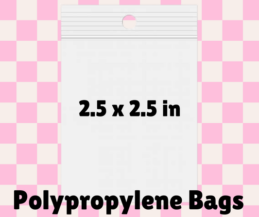 2.5 x 2.5  clear polypropylene bags