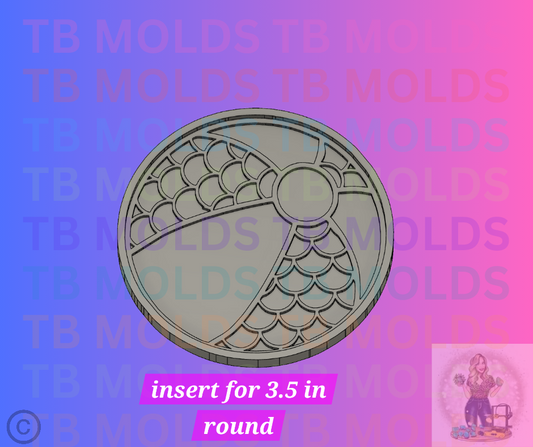 3.5 in round insert mermaid beach ball