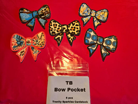 Bow pocket cardstock from trenity sparkles