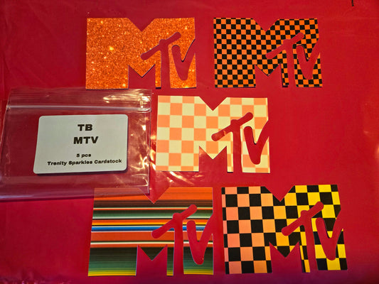 Music television cardstock from trinity sparkles