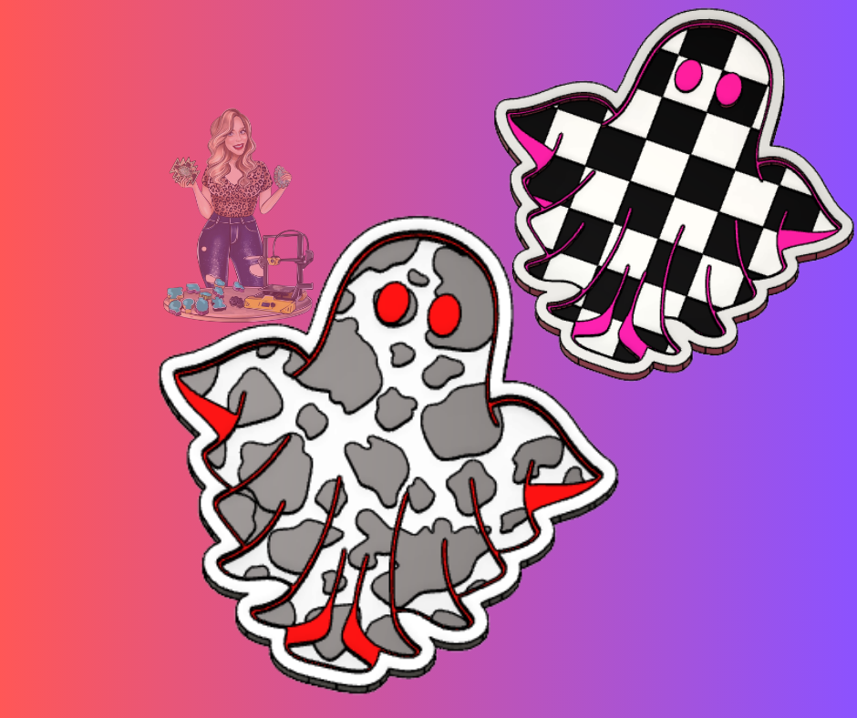 checkered and cow print ghost insert bundle