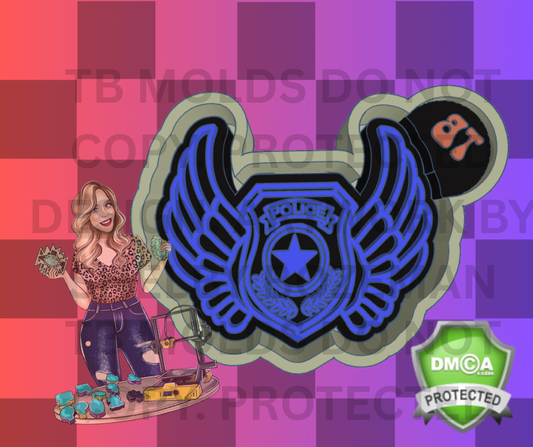 WINGED POLICE BADGE