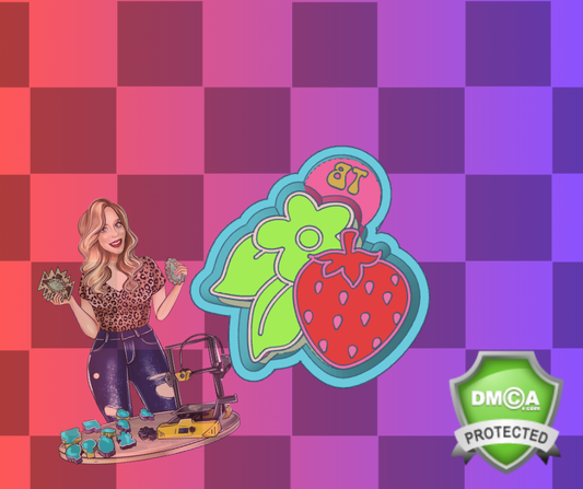 STRAWBERRY WITH DAISY
