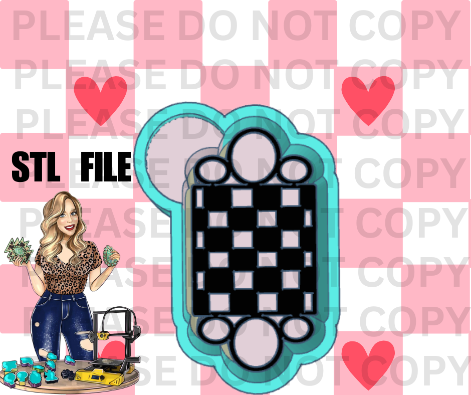 CHECKERED WESTERN JEWEL STL FILE